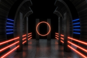 photo the best-hyper realistic-vibrant-podium-abstract background image-wallpaper 