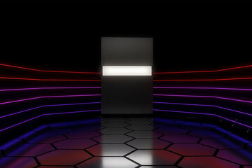 photo the best-hyper realistic-vibrant-podium-abstract background image-wallpaper 