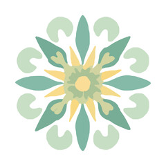 watercolor Mandala. Delicate watercolor flower mandala, Floral Watercolor Mandala Clipart, watercolor illustration of Muslim mandala Ramadan concept, Handcrafted Mandal PNG