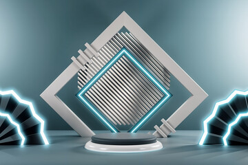 photo the best-hyper realistic-vibrant-podium-abstract background image-wallpaper 