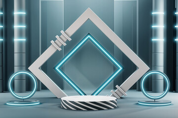 photo the best-hyper realistic-vibrant-podium-abstract background image-wallpaper 