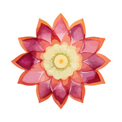 watercolor Mandala. Delicate watercolor flower mandala, Floral Watercolor Mandala Clipart, watercolor illustration of Muslim mandala Ramadan concept, Handcrafted Mandal PNG © AMdesk
