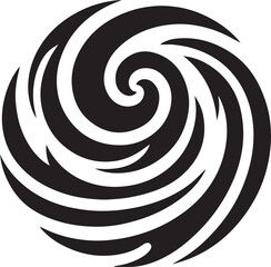 Swirl vector silhouette illustration logo art