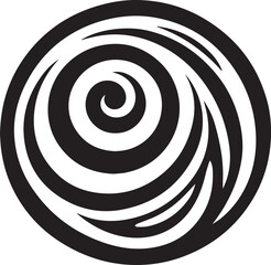 Swirl vector silhouette illustration