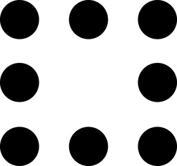 Geometric shape. Circle textured. Silhouette style.