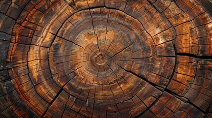 Wood tree stump background illustration generated by ai