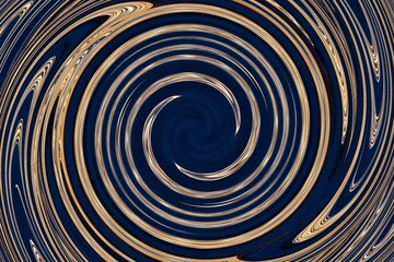 A spiral pattern with gold and blue colors. The spiral is very large and has a lot of detail