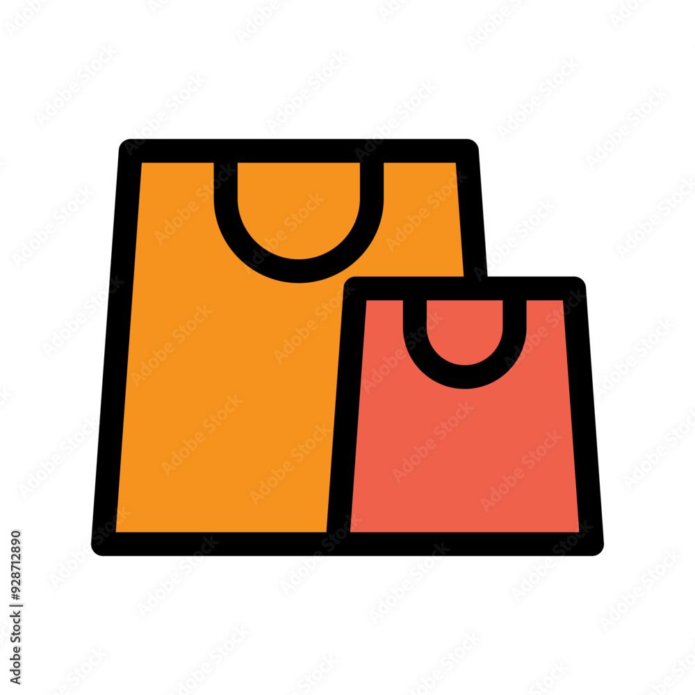 Poster shopping bag icon