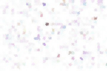 A colorful background with many dots of different colors. The background is white and the dots are in various shades of pink, purple, blue, and green. The image has a playful and whimsical mood