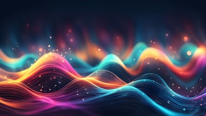 Obraz premium A colorful wave with a lot of sparkles