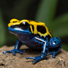 Fototapeta premium poison dart frog on a small rock