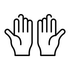 Obraz premium Hands line icon