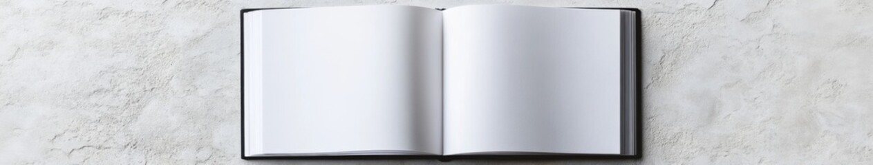 Open Blank Notebook on a Light Textured Background, a Canvas for Creative Model Design and Endless Possibilities,single element,single object,material,vector material,illustration