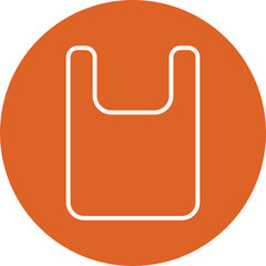 Plastic Bag line circle icon