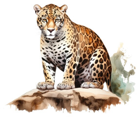 Fototapeta premium PNG Wildlife leopard cheetah animal.