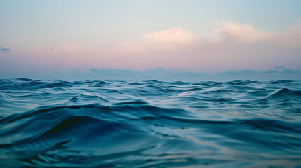 Obraz premium Crystal clear sea water at sunset