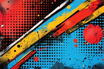 abstract background in colors and patterns for National Comic Book Day