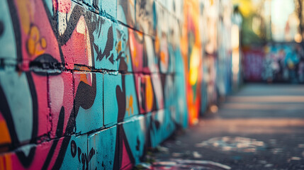 Obraz premium Tradition Meets Urban Art: Jurisdiction of an Abbot or Abbess by a Graffiti Wall