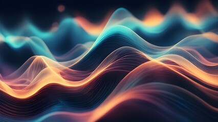 Obraz premium The image is a colorful, abstract representation of waves