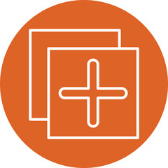 Fototapeta premium Add line circle icon