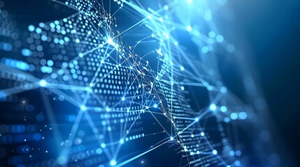  Abstract Digital Connections Illustrating Data and Blockchain Technology Integration