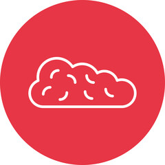 Cloud line circle icon