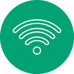 Wifi line circle icon