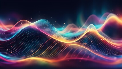 Obraz premium A colorful wave with a rainbow of colors