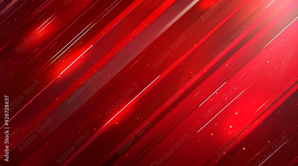 Poster abstract red diagonal geometric shapes with shadow lines. modern curves design element. perfect for 