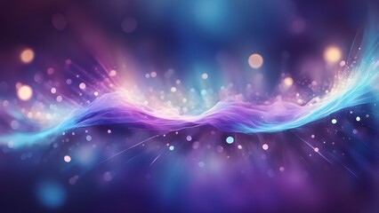 A purple and blue wave with a lot of sparkles