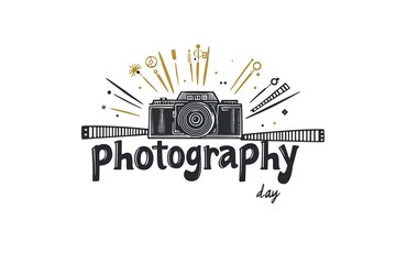 Obraz premium World Photography Day with World Map Background, photographer taking photo. World Photography Day social media banner and instagram banner post design