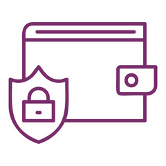 Secure Wallet Outline Icon