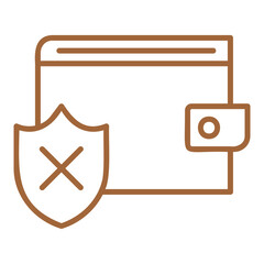Wallet Protection Outline Icon