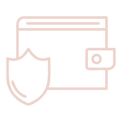 Wallet Protection Outline Icon