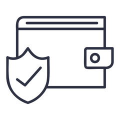 Secure Wallet Outline Icon