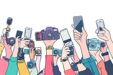 World Photography Day with World Map Background, photographer taking photo. World Photography Day social media banner and instagram banner post design