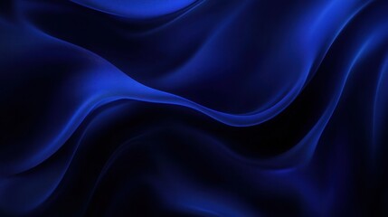 Obraz premium A smooth, flowing texture in deep blue tones, creating a serene and calming visual effect.