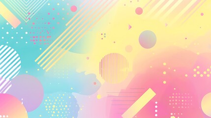 Abstract Geometric Pattern with Pastel Gradient Colors
