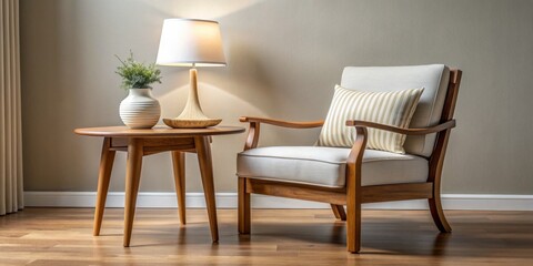 Cozy Living Room with Armchair, Side Table, and Lamp, interior design, home decor, furniture, armchair