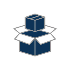 Product thin line icon set. Containing package, parcel, packet, gift, delivery cardboard box, recommendation, top seller, open shipping box or unboxing, carton boxes, brand. Vector illustration