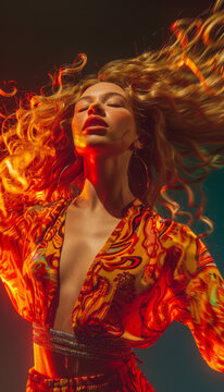 Shakira-Inspired Blonde Artist with Dance Belt
