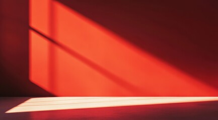 Obraz premium A striking play of deep red light and captivating shadows effectively creates a dramatic and intense effect