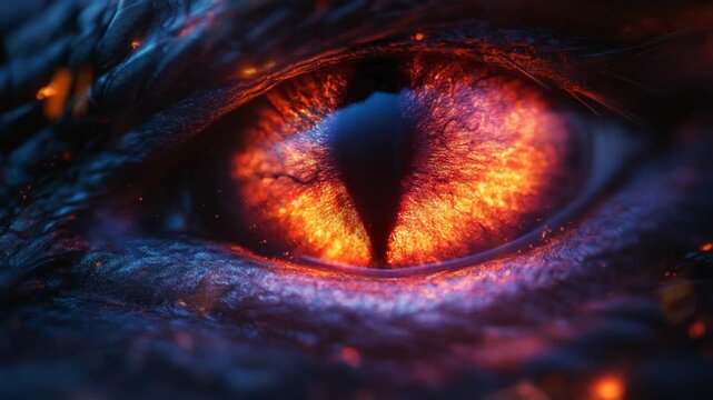 awesome fantasy dragon eye with neon color