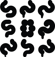 Shape Elegant Silhouette Vector Illustrations