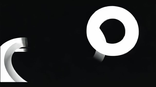 black and white abstract mid-century shapes motion design animation