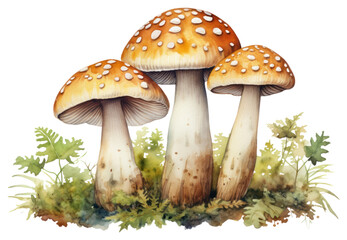 Fototapeta premium PNG Mushroom fungus agaric forest.