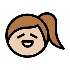 Smiley face woman icon