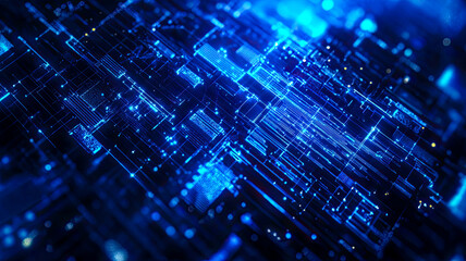 Neue Technologien, Hintergrund in Blau