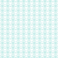 seamless pattern with blue flowers