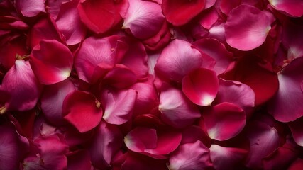 Photo wallpaper of realistic pink rose petals, romantic background, march 8, valentine's day, AI generated